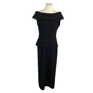 Woman’s Dressbarn knitted long black dress size 8